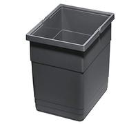 Ninka eins2vier Recolector de basura Alto: 275 mm Volumen: 13,5 litros 210 x 280 mm gris oscuro Cubo de basura de SO-TECH®