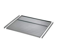 Ninka eins2vier Tapa + carril guía de la tapa Ancho del mueble 600 mm gris aluminio, Espesor lateral 16 mm Sistema de separación de residuos de SO-TECH®