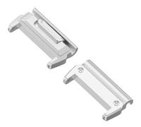 NINKI Compatible con Garmin Fenix 8 51 mm pulsera adaptador, botón de metal de acero inoxidable intercambiable banda de conexión no Gap Connector adaptador para Fenix 8 bandas 51 mm plata