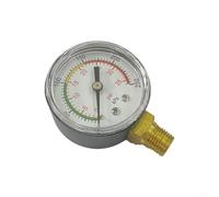 NINMORTH 0-35 PSI Medidor de presión de montaje inferior Construcción de metal ABS para piscina Filtro de arena Spa tina transparente fácil de instalar 2.09 x 2.83 pulgadas