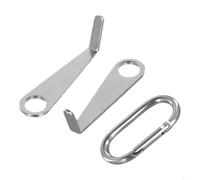 NINMORTH 2 piezas para llave de extracción segura de acero inoxidable para timbre de video de anillo, batería para reemplazo, para compacto de 1.7 pulgadas con mosquetón