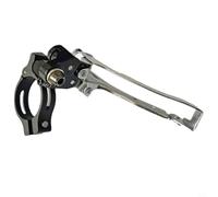 NINMORTH 2x7-11 Speed Road para desviador delantero de bicicleta, diseño desplegable con adaptador de abrazadera 31.8/34.9mm para plato Max 56T plateado (abrazadera de 31.8mm)