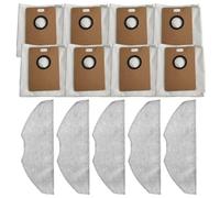 NINMORTH 5 almohadillas para fregona y 8 bolsas de polvo para Tapo RV30 MAX Plus y RV20 MAX Plus, accesorios de aspiradora con sello fuerte