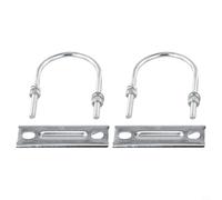 NINMORTH Abrazadera de mástil de metal con perno en U, 2 unidades, para soporte de antena resistente CB Ham TV para Yagi WiFi, montaje de tubo seguro de 1,8 a 2,28 cm
