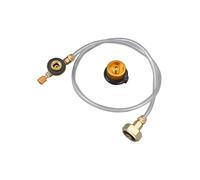 NINMORTH Adaptador de cilindro de gas LPG, estufas de camping, válvula de recarga, botellas planas de butano, conector de cobre y aluminio, paquete de 2