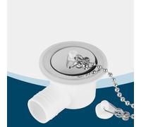 NINMORTH Adaptador de drenaje de fregadero de acero inoxidable para RV, conector de codo en ángulo recto, plástico ABS para cámper, yate, sistema de alcantarillado marino, color blanco