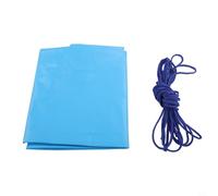NINMORTH Almohada inflable de piscina para piscinas sobre el suelo, cojín de aire circular de PVC que reduce la presión del hielo en las cubiertas, ligera y portátil, 120 cm azul (120 cm + cuerda)