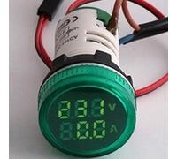 NINMORTH Amperímetro digital Voltímetro AC 50-500V 0-100A LED para medidor de corriente de voltaje redondo con pantalla de alto brillo, maquinaria industrial, energía y telecomunicaciones