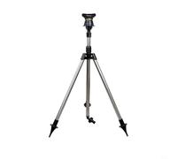 NINMORTH Aspersor de trípode giratorio con construcción de acero inoxidable, sistema de riego automático telescópico de jardín para áreas grandes, riego de 360 grados para césped y patio, 22-35