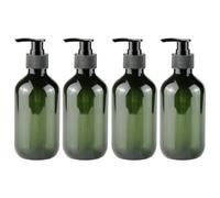 NINMORTH Botellas dispensadoras de jabón líquido de 300 ml, paquete de 4 unidades, recargables para botellas de plástico con boca ancha, jabón de manos, champú, acondicionador, detergente para