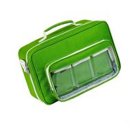 NINMORTH Caja de almacenamiento aislada de 120 sobres, organizador a prueba de polvo 600D con bolsa de malla con cremallera, funda portátil verde para carpeta de jardinería