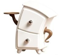 NINMORTH Caja de almacenamiento con cajón blanco de 22 x 12 cm, organizador de escritorio para joyas, cosméticos, papelería, para organización compacta del hogar