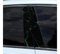 NINMORTH Calcomanía estereoscópica 3D para pilar B de coche, impermeable, para decoración de pilares de puerta, paquete de 2 películas PET (19.7 x 9.85 pulgadas) (E)