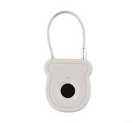 NINMORTH Candado recargable de huellas dactilares Entrada sin llave para cerradura de puerta Batería de 100 mAh 20 usuarios Almacenamiento Mochila Cajón Gris (gris)
