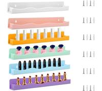 NINMORTH Clear Wave - Estante acrílico para esmalte de uñas, organizador de cosméticos de 38 cm, organizador multiusos para productos de belleza, paquete de 6 unidades