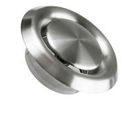 NINMORTH Cubierta de ventilación ajustable de acero inoxidable para rejilla de aire redonda 304, acabado cepillado para conducto de escape, montaje en pared y techo, 125 mm
