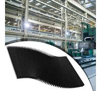 NINMORTH Cubierta flexible de fuelle de acordeón para fresadora CNC, riel guía protector de tela de tres pruebas, aceite para polvo de agua, para negro, longitud elástica de 15 m