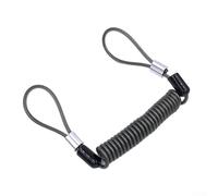 NINMORTH Cuerda antirrobo de cable de resorte de bicicleta, cable de acero flexible, correa de seguridad para casco de bicicleta, scooter, equipo de camping, extensión de PVC resistente a los arañazos