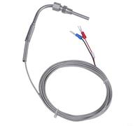 NINMORTH EGT Sensor de temperatura tipo K termopar para gases de escape, sonda de acero inoxidable NPT de 1/8 pulgadas, cable aislado de fibra de vidrio hasta 1250 °C