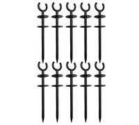 NINMORTH Green - Estacas guía de manguera de jardín, soportes de manguera de plástico resistente de 1 pulgada para riego de patio, evita daños a las plantas, organiza mangueras, paquete de 10 (10