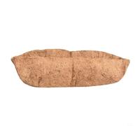 NINMORTH Half Moon Coco Liner Canasta de fibra de coco natural montada en la pared, cesta de flores de repuesto para decoración del hogar y jardín, varios tamaños (24 pulgadas)
