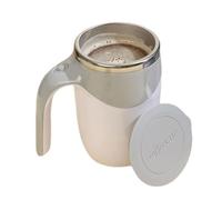 NINMORTH Hoppipola - Taza de café con agitación automática, 304 para taza eléctrica de acero inoxidable con funcionamiento de un botón, carga rápida USB, café y partículas finas, marrón