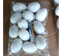 NINMORTH Huevos de Pascua Juego de manualidades de plástico blanco para pintar con lápices 6 cm 8 cm DIY Kit para niños