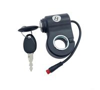 NINMORTH Interruptor del acelerador impermeable de 2 pines con para Pro for Max, cerradura eléctrica para scooter ABS negro
