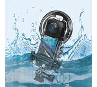 NINMORTH Invisible Dive Housing Case para Insta360, carcasa de policarbonato impermeable de 50 m con soporte, cubierta protectora transparente subacuática