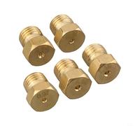 NINMORTH Juego de 5 boquillas de latón para quemador de gas natural a kit de conversión - Compatible con cocinas de 5 quemadores, rosca M6 x 0.75, tamaños de 0.73/0.97/1.15 mm