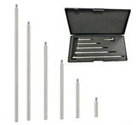 NINMORTH Juego de 6 vástagos de extensión de indicador digital de 30-150 mm, 4-48 varillas de rosca con clip de elevación para mediciones de calibre de esfera, color plateado