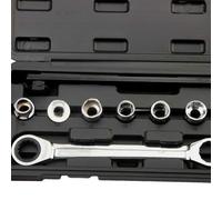 NINMORTH Juego de 8 llaves de polea de motor, kit de herramientas de extracción de tensor de correa serpentina con enchufes de pata de gallo, acero de alto carbono de 13 mm a 18 mm para reparación de