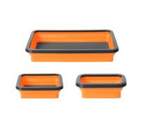 NINMORTH Juego de bandejas plegables de silicona, paquete de 3 bandejas plegables para pernos, tornillos, tuercas, arandelas, pequeñas herramientas de metal, organizar talleres, garaje o para