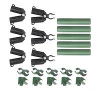 NINMORTH Juego de conectores de enrejado ajustable para plantas, 21 clips de soporte de invernadero con 5 estilos, reutilizables para hebillas de polipropileno para cultivo de tomates y vides