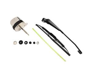 NINMORTH Kit de motor de limpiaparabrisas de 12 V, acero inoxidable, oscilación de 110 grados, vara de calle ajustable para ajuste