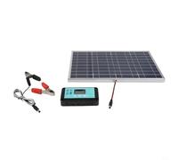 NINMORTH Kit de panel solar de 100 W con caja de conexiones IP67, marco de aleación de aluminio, 12 V/24 V compatible para caravanas, fuera de la red y uso al aire libre