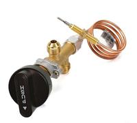NINMORTH Kit de válvula de control de seguridad de falla de llama de baja presión 12 PSI con termopar para chimenea calentador parrilla fuego latón parte