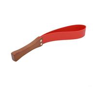 NINMORTH Látigo ecuestre de cuero para equitación, cultivo de entrenamiento de 19 x 2 pulgadas con mango de madera maciza y remaches de metal para caballos (rojo)
