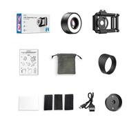 NINMORTH Lente de microscopio portátil para teléfono 120X con luz LED, para iPhone y vidrio óptico de 6 lentes de 4 grupos con revestimiento completo, para tamaño compacto 16,5 x 8,5 x 4,2 cm, color