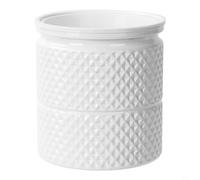 NINMORTH Maceta de riego automático de 5.72 pulgadas, contenedor de plástico para plantas de interior, hierbas, suculentas, orquídeas, alféizar de ventana moderno para el hogar, cocina (blanco)