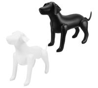 NINMORTH Maniquí inflable para perro, soporte de disfraz de mascota de PVC con patas flexibles, 314 pulgadas, color blanco para mostrador de aseo de modelo negro