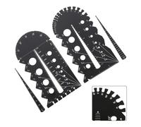 NINMORTH Métrico y para comprobación de rosca imperial, aleación de aluminio, tornillo probador de paso, pernos, tuercas, perforación de 0 a 360 mm para rango para negro