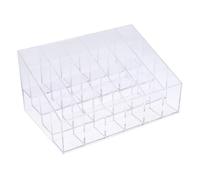 NINMORTH Organizador de esmalte de uñas acrílico, soporte de exhibición de 4 niveles, estante de almacenamiento de 24 botellas, pintalabios para aceites esenciales, ollas, pinturas, transparente