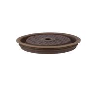 NINMORTH Paquete de 2 tapas de silicona reutilizables para cápsulas VertuoLine con cepillo de limpieza y cuchara, sellos de cápsulas recargables de grado alimenticio, color marrón