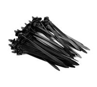 NINMORTH Paquete de 30 bridas de nailon para auto gestión de cables, 140 mm de largo, 7 mm de ancho, clips de retención negros con diseño de montaje a presión