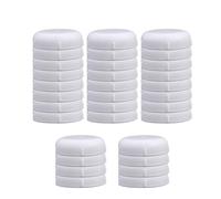 NINMORTH Paquete de 32 patas deslizantes de hierro forjado para muebles de patio, patas de plástico de 38 mm de diámetro interior para mesas y sillas al aire libre, color negro y blanco