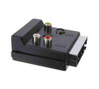 NINMORTH Para euroconector a 3 para adaptador RCA S-Video de 21 pines para | Conmutador bidireccional, 21 pines a 3 para rca, S para salida de vídeo, fácil instalación, ahorra espacio