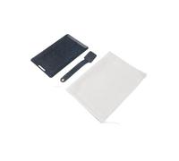 NINMORTH Plancha plegable cuadrada para exteriores, para camping, barbacoa, filete y teppanyaki, no necesita planchado, 5.2 x 7.75 pulgadas, blanco/negro
