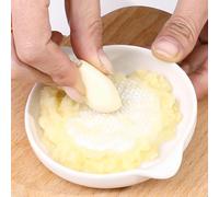 NINMORTH Plato rallador de cerámica blanca de 10 cm, tablero de molienda de porcelana para cocina, preparación de especias de frutas y verduras