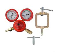 NINMORTH Reductor de presión de gas de soldadura Oxígeno Acetileno Propano, regulador de latón a prueba de golpes con calibre, para rosca G5/8 0-25Mpa para rango (mesa de acetileno)
